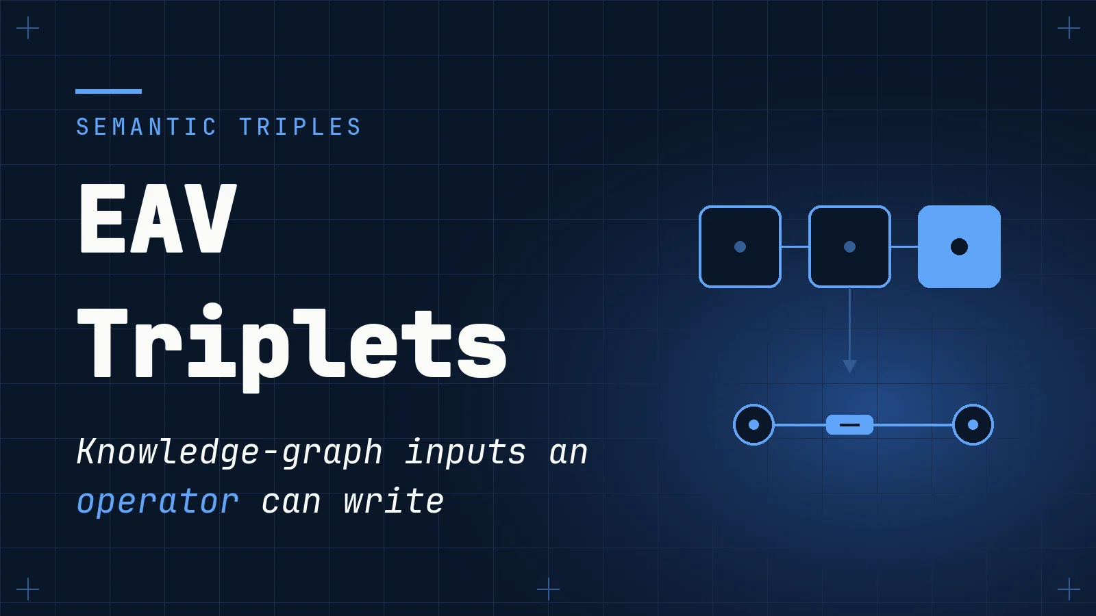 EAV Triplets as Knowledge-Graph Inputs