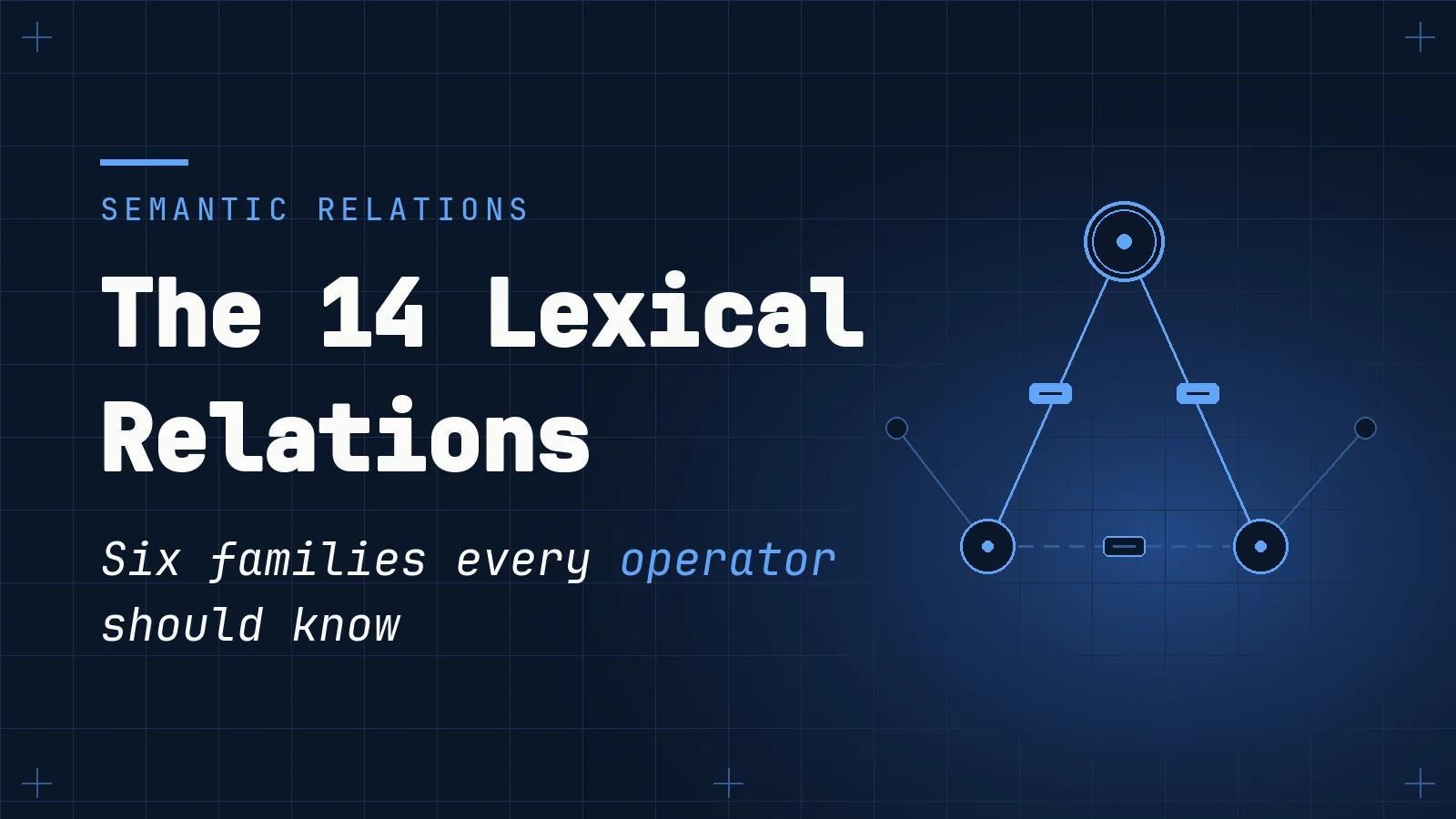 The 14 Lexical Relations Every Operator Should Know