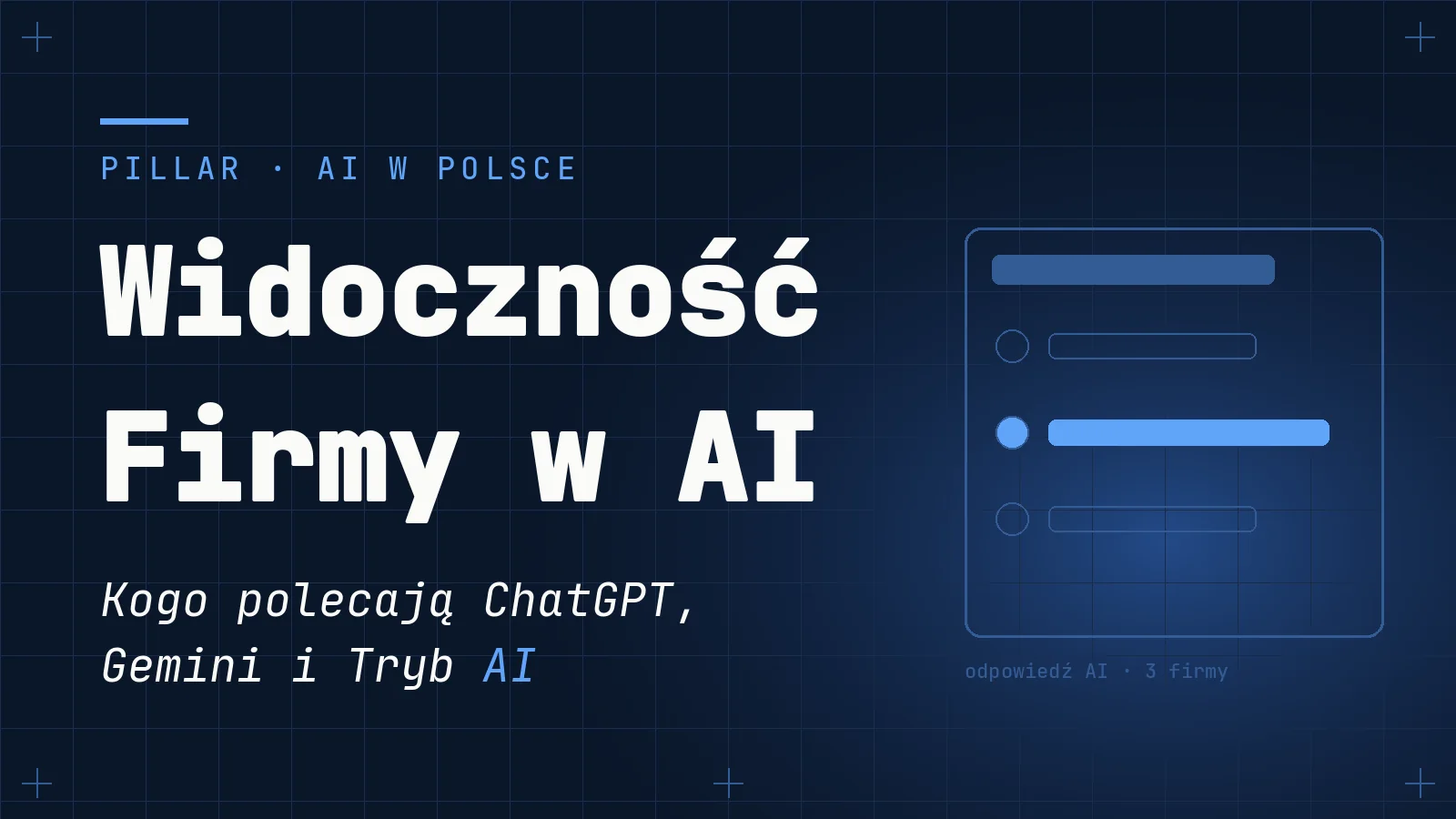 Widoczność Firmy w AI: Jak ChatGPT, Gemini i Tryb AI Wybierają, Kogo Polecić